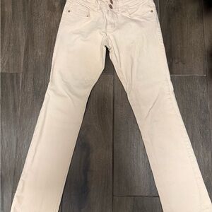 CAbi-Light Pink large Button straight leg jeans-Size 8